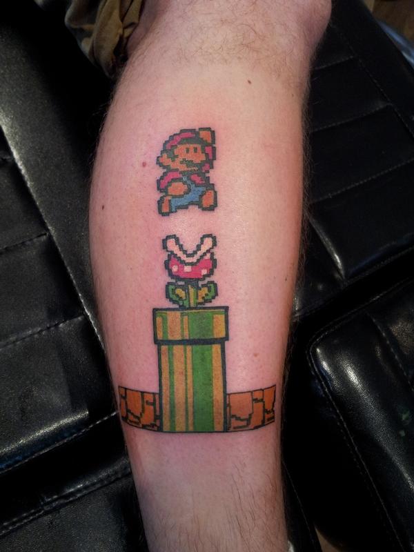 Mario  Luigi Brother tattoos done by Derek Burton at Art and Soul  Winnipeg Man Canada  rtattoos