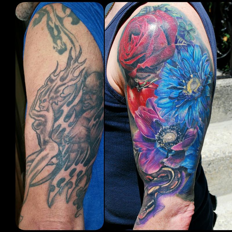 fully healed cover up by Justin Buduo TattooNOW