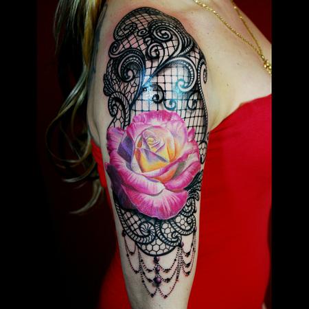Tattoos - Rose and lace 2 - 116767