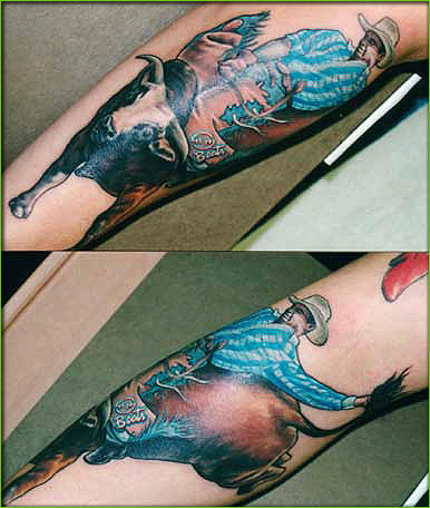 Bull Rider Tattoo by Shane ONeill: TattooNOW