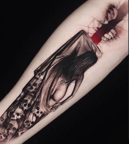 Tattoos - Death Abstract Tattoo - 144034
