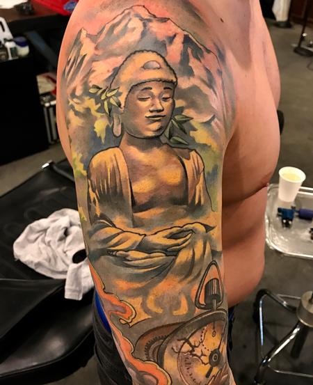 Tattoos - Damon Conklin Golden Buddha - 131226