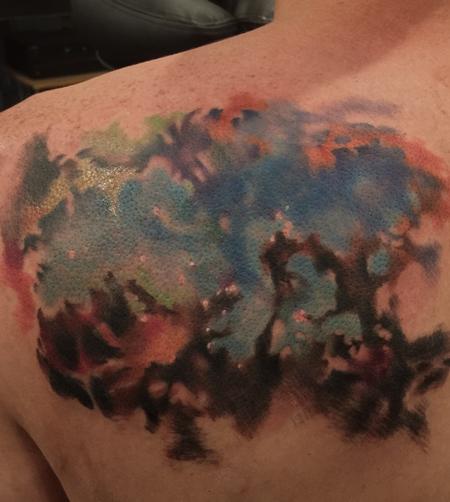 Tattoos - Damon Watercolor Galaxy - 131244