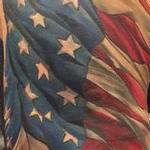 Tattoos - Damon Conklin American flag - 131202