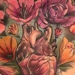 Tattoos - Damon Conklin Floral Heart - 131219