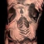 Tattoos - Damon Conklin Skull Bio Organic sleeve - 131208