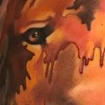 Tattoos - Damon Conklin Watercolor Lion - 131231