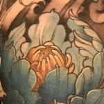 Tattoos - Damon Conklin Peony in waves - 131247