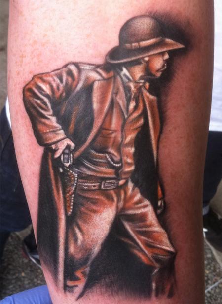 sepia wyatt earp portrait by johnny smith by Johnny Smith: TattooNOW