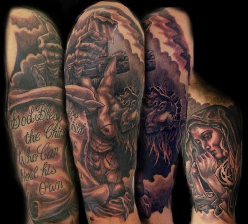 jesus half sleeve by Mathew Hays: TattooNOW jesus half sleeve by Mathew Hays: TattooNOW