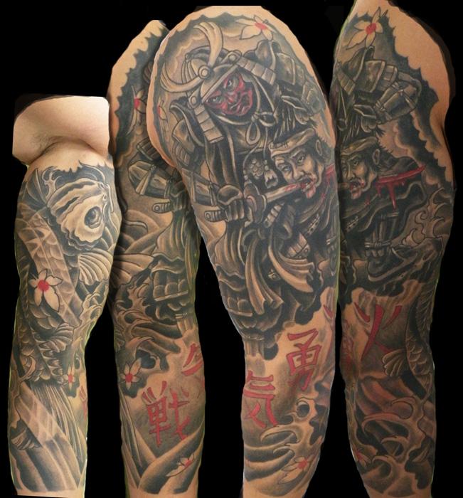 samurai sleeve by Mathew Hays: TattooNOW