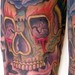 Tattoos - painted skull - 52357