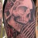 Tattoos - Black and Grey Skull with traditional roses - 52859