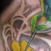 Tattoos - humming bird with filigree - 53207
