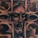 Tattoos - Black and Gray Jesus with Cross - 53281