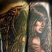 Tattoos - black and gray angel half sleeve - 53966