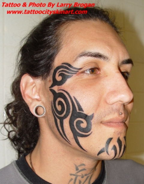 Tattoos - Billy's Tribal Face - 3690