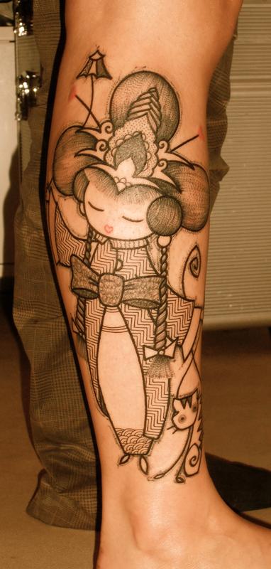 Girl and Cat Tattoo by Noon: TattooNOW Girl and Cat Tattoo by Noon: TattooNOW