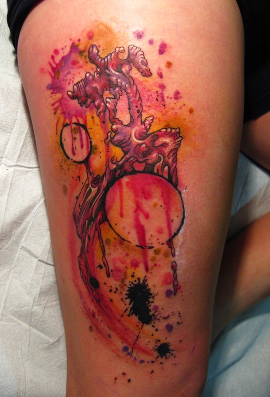 Abstract Painting Tattoo by Gene Coffey: TattooNOW Abstract Painting Tattoo by Gene Coffey: TattooNOW