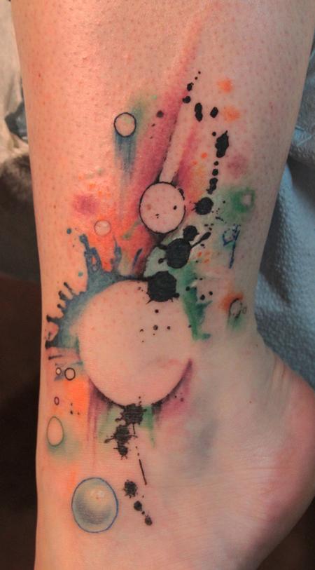 Gene Coffey - Abstract Ankle Tattoo