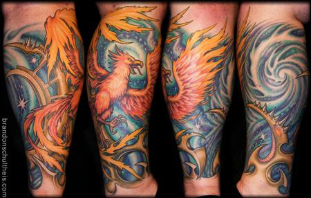 Tattoos - Phoenix & Space Tattoo - 59834