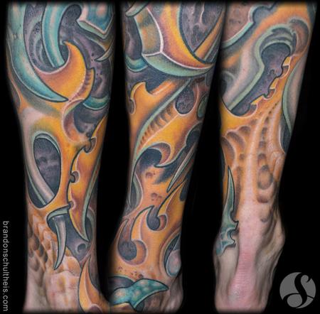 Tattoos - bio-Organic Leg & Foot Tattoo Detail - 70690