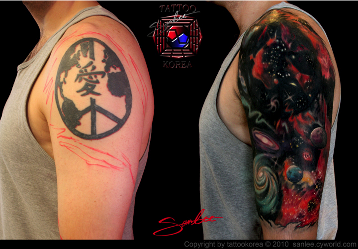 Outerspace Sleeve Coverup By Sanglee Kang Tattoonow Outerspace Sleeve Coverup By Sanglee Kang Tattoonow