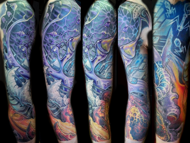 Neuron Sleeve by Luca Natalini: TattooNOW Neuron Sleeve by Luca Natalini: TattooNOW