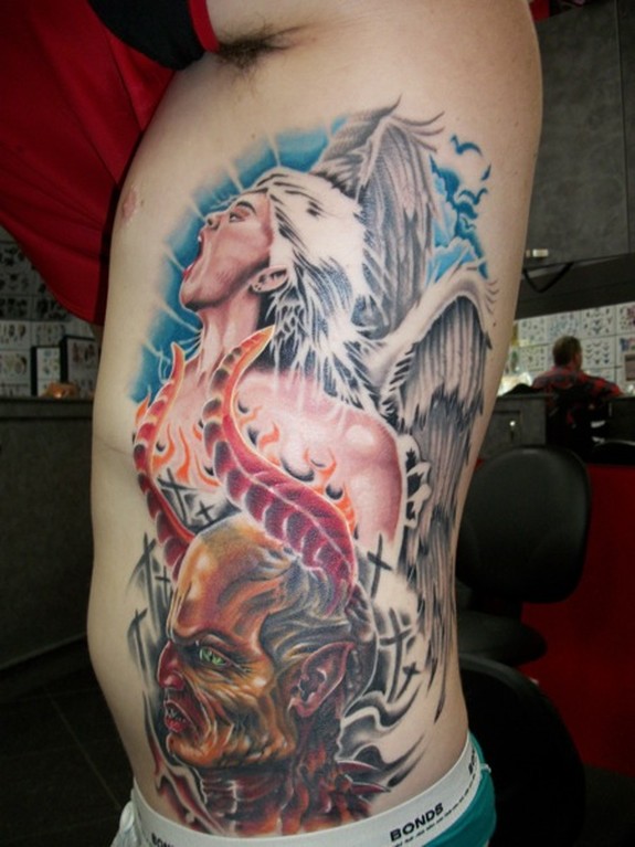 Wing Tattoo temptation tattoo Design angel Wings human Back evil  devil Wings claw Tattoo  Anyrgb