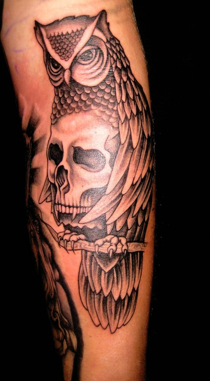 Owl with Skull tattoo by Marco Pepe  Post 17817