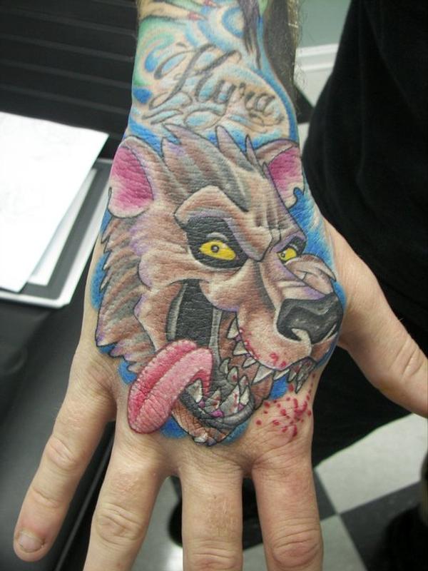 Wolf Hand Tattoo by Jeff Stevens: TattooNOW Wolf Hand Tattoo by Jeff Stevens: TattooNOW