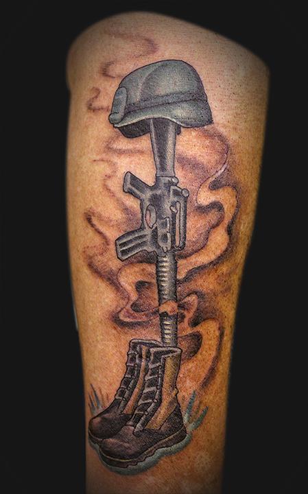 Tattoo uploaded by Christopher  Battlefield Cross by Beau McCoy at Capital  Ink Tattoo  Tattoodo