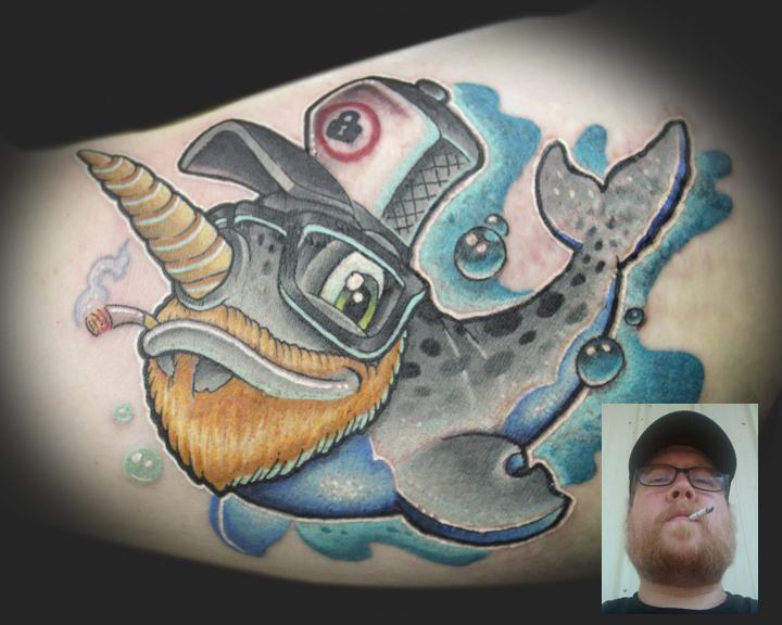 Featured image of post Cartoon Narwhal Tattoo narwhal narhal on my wife done at northern arizona tattoo expo