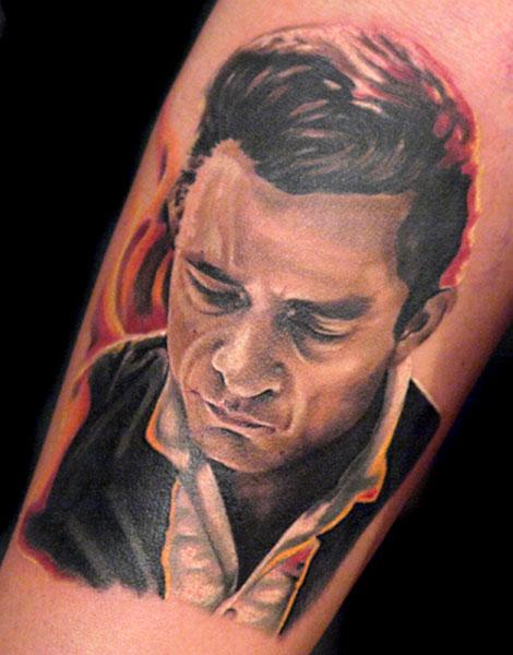 Johnny Cash Portrait by Michele Turco: TattooNOW