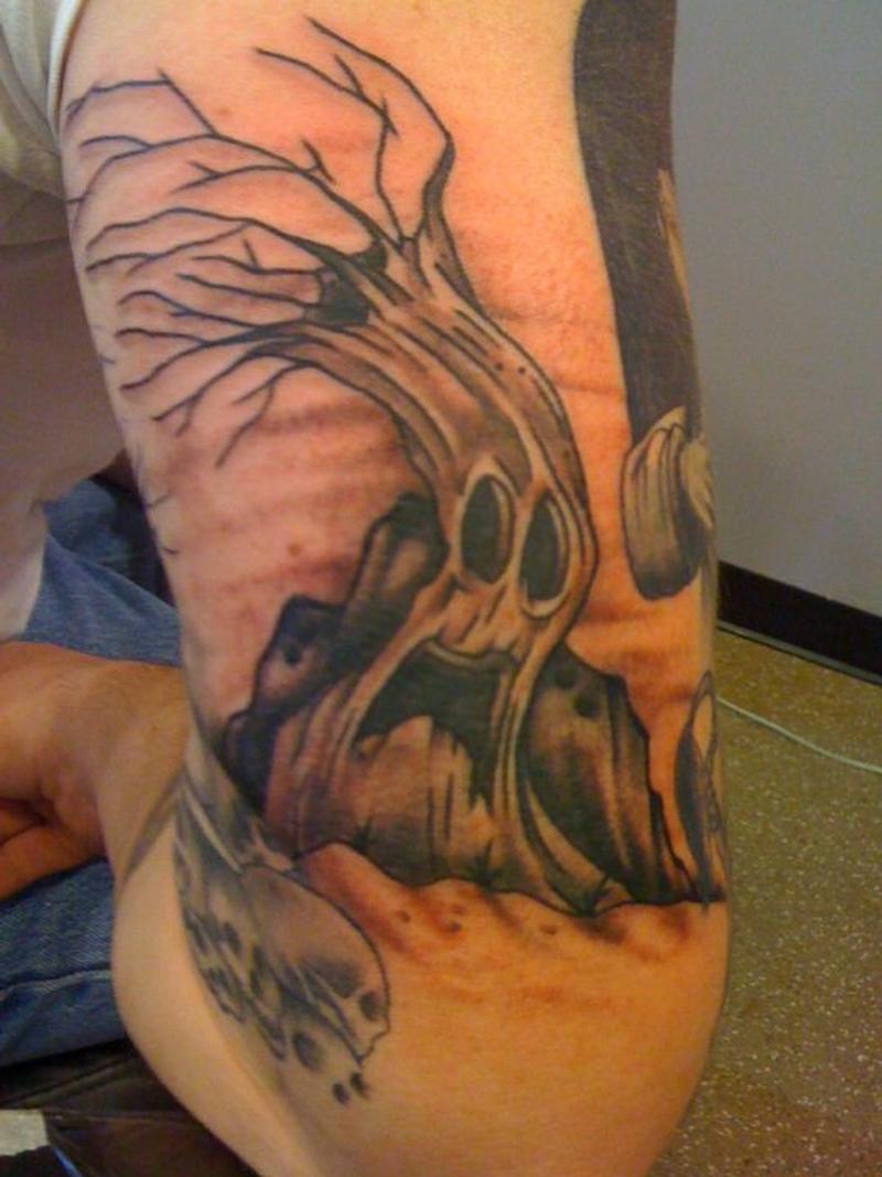 Freehand Spooky Tree by  Black Crow tattoos  Facebook