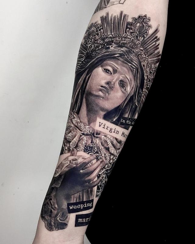 75 Best Spiritual Virgin Mary Tattoo  Designs  Meanings 2019