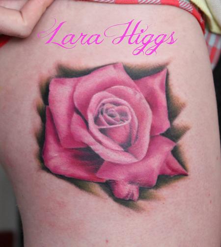 Tattoos - Realistic pink rose - 108752