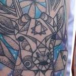 Tattoos - Geometric abstract deer HEALED - 108753