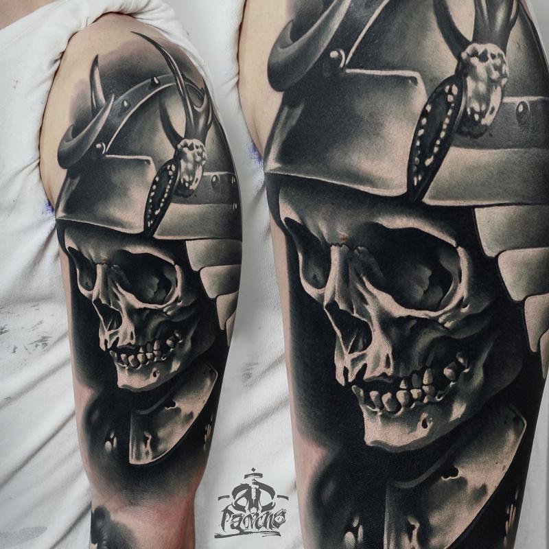 Samurai Skull Tattoo By A D Pancho Tattoonow Samurai Skull Tattoo By A D Pancho Tattoonow