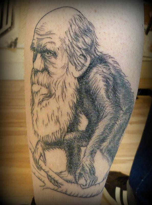 Charles Darwin Tattoo 2 by Anna Garvey TattooNOW