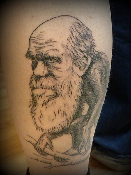 Tattoos - Charles Darwin Tattoo - 63958