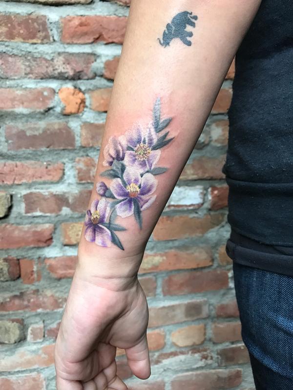 Forearm Flower Tattoos