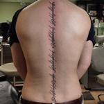 Tattoos - LOTR - Elvish tattoo down spine - 108360