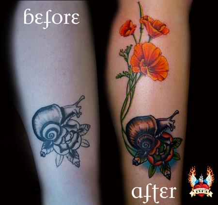 Tattoos - Snail Poppies rework - 109067