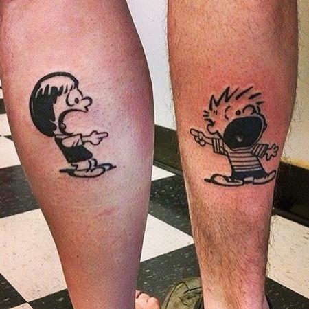 Tattoos - Calvin and Suzy Couples Tattoo - 112058