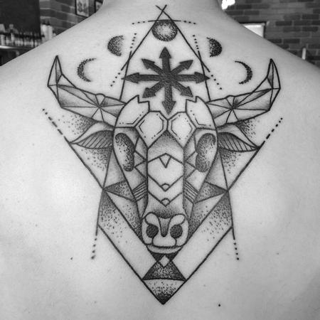 Tattoos - Geometric Taurus symbol  - 117384
