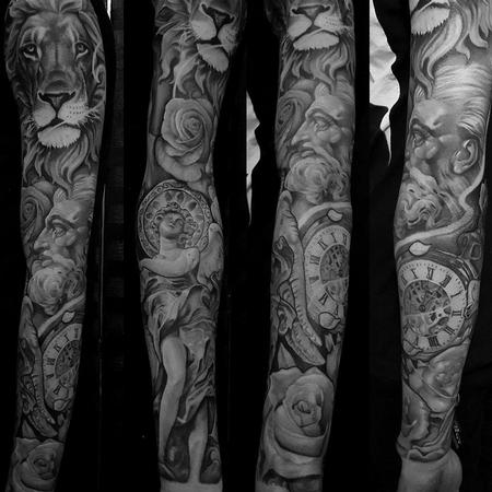 Tattoos - Black and Gray Sleeve - 121703