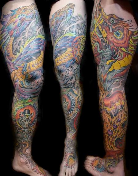 Tattoos - Color Leg Sleeve - 121705