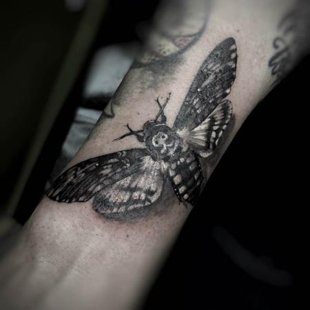 Tattoos - Black and Gray Insect Tattoo - 115610