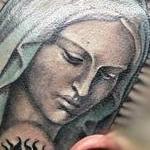 Tattoos - Virgin Mary Head Tattoo - 115618